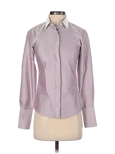 Pre-owned Façonnable Long Sleeve Button Down Shirt In Purple