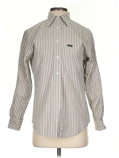 Pre-owned Façonnable Long Sleeve Button Down Shirt In Silver