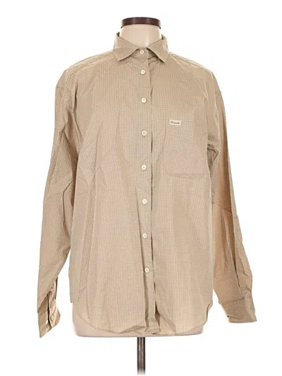 Pre-owned Façonnable Long Sleeve Button Down Shirt In Tan