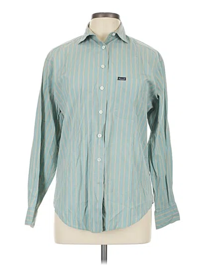 Pre-owned Façonnable Long Sleeve Button Down Shirt In Teal