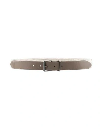 Façonnable Man Belt Beige Size 42 Leather