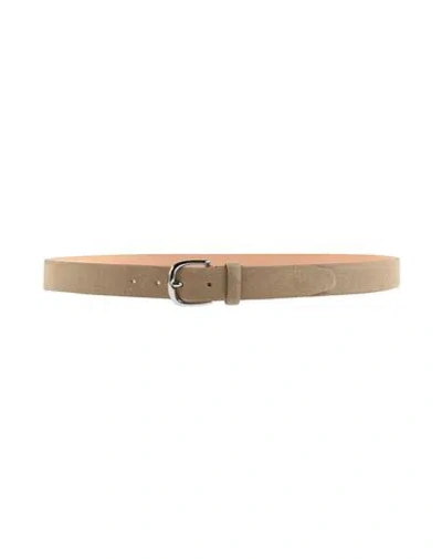 Façonnable Man Belt Sand Size 42 Cow Leather In Beige