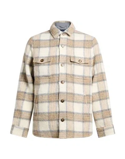 Façonnable Man Jacket Beige Size S Wool, Virgin Wool, Polyester, Alpaca Wool, Polyamide In Brown