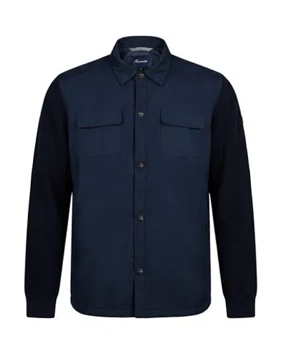 Façonnable Man Jacket Midnight Blue Size S Polyester, Cotton