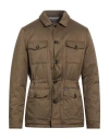 Façonnable Man Jacket Military Green Size Xl Polyester In Brown