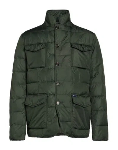 Façonnable Man Puffer Dark Green Size S Polyester