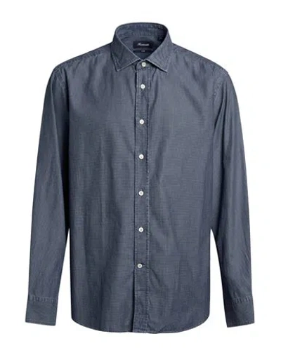 Façonnable Man Shirt Blue Size S Cotton