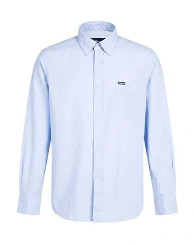 Façonnable Man Shirt Light Blue Size S Cotton, Linen