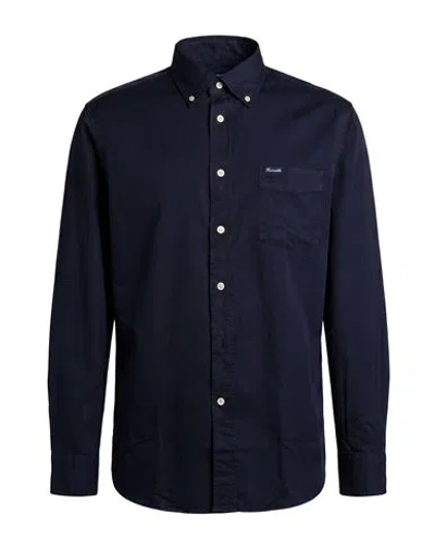 Façonnable Man Shirt Midnight Blue Size S Cotton
