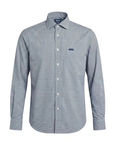 Façonnable Man Shirt Military Green Size S Cotton In Blue