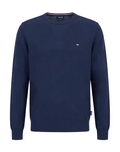 Façonnable Man Sweater Navy Size S Cotton In Blue