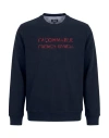 Façonnable Man Sweatshirt Navy Size M Cotton, Polyester In Navy
