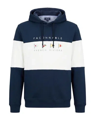 Façonnable Man Sweatshirt Navy Size S Cotton, Polyester In Blue
