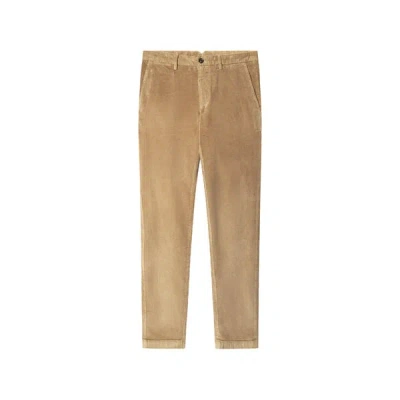 Façonnable Pantalon Chino En Velours Côtelé In Brown