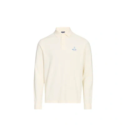 Façonnable Polo À Manches Longues En Coton In White