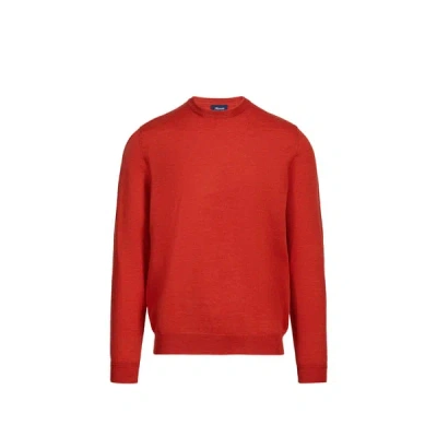Façonnable Pull Col Rond En Laine Mérinos In Red
