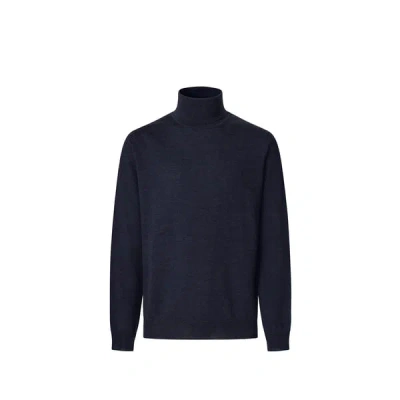 Façonnable Pull Col Roulé En Laine In Blue