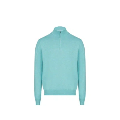 Façonnable Pull En Coton Et Soie In Bleu