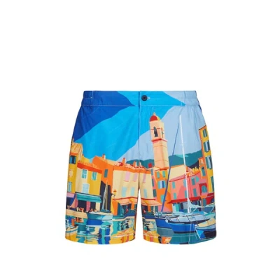 Façonnable Short À Imprimé In Blue