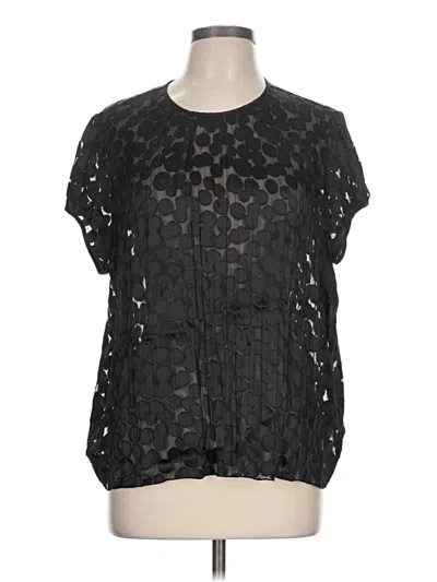 Pre-owned Façonnable Short Sleeve Blouse In Black