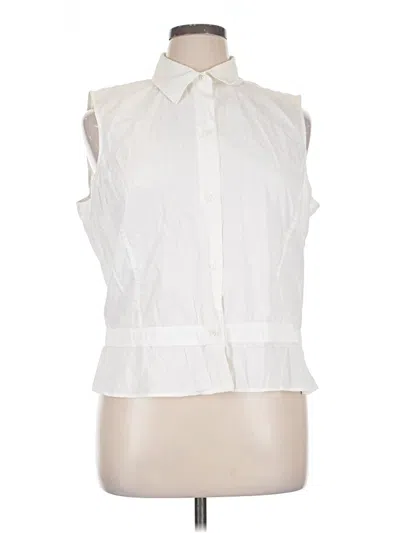 Pre-owned Façonnable Sleeveless Button Down Shirt In White