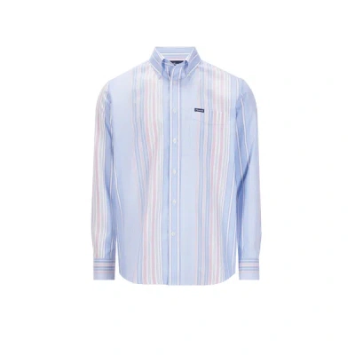 Façonnable Striped Shirt In Blue