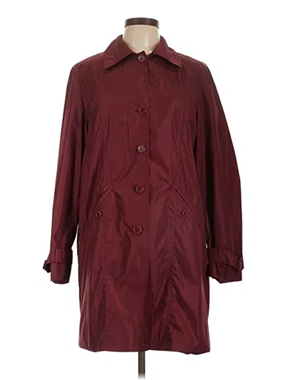 Pre-owned Façonnable Trenchcoat In Burgundy