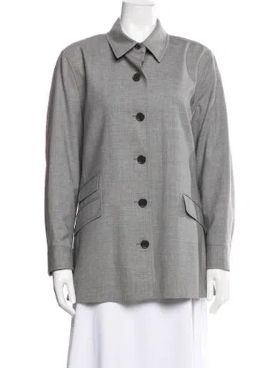 Pre-owned Façonnable Wool Blazer In Grey