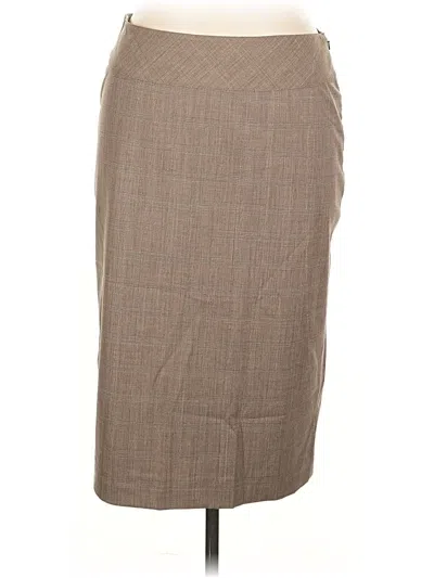 Pre-owned Façonnable Wool Skirt In Brown