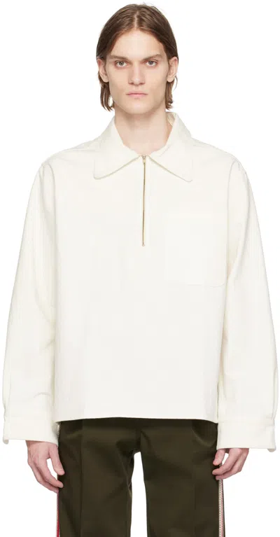 Factor's Off-white Zip Sweater In Chalk