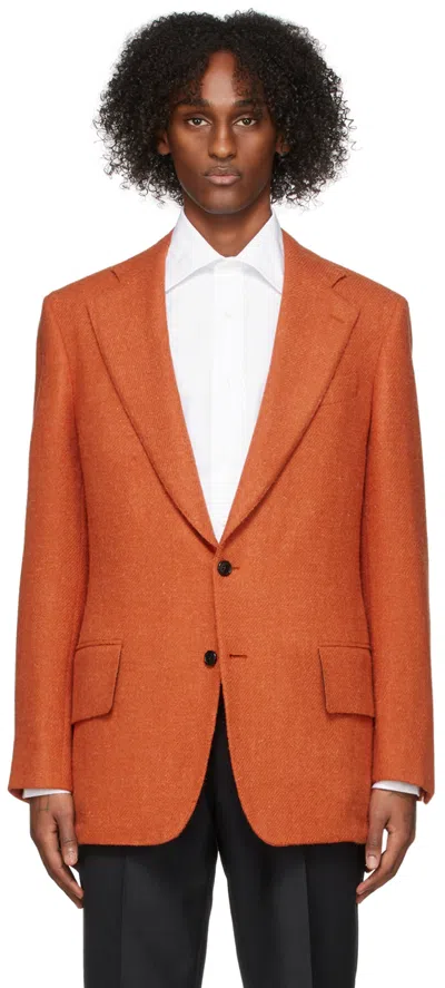 Factor's Ssense Exclusive Orange Wool Blazer