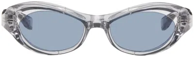 Factory900 Gray Fa-331 Sunglasses In 840 Clear Gray + Blu