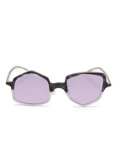 Factory900 不规则镜框太阳眼镜 In Black