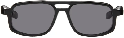 Factory900 Ssense Exclusive Black Rf-160 Sunglasses In 001 Ar Grey