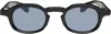 Factory900 Ssense Exclusive Black Rf-200 Sunglasses In 001 Black + Blue