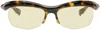 Factory900 Ssense Exclusive Brown Fa-428 Sunglasses In 128 Barafu + Yellow