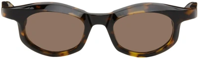 Factory900 Ssense Exclusive Brown Rf-043 Sunglasses In Black