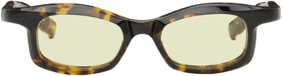 Factory900 Ssense Exclusive Brown Rf-044 Sunglasses In 128 Barafu + Yellow