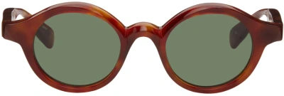 Factory900 Ssense Exclusive Brown Rf-151 Sunglasses In Red