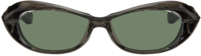 Factory900 Ssense Exclusive Gray Fa-241 Sunglasses In 425 Ar Green