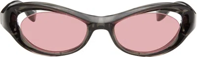 Factory900 Ssense Exclusive Gray Fa-331 Sunglasses In Pink