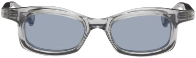 Factory900 Ssense Exclusive Gray Rf-044 Sunglasses In 840 Ar Blue