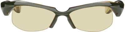 Factory900 Ssense Exclusive Green Fa-208 Sunglasses In 575 Yellow