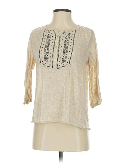 Pre-owned Faded Glory 3/4 Sleeve Blouse In White