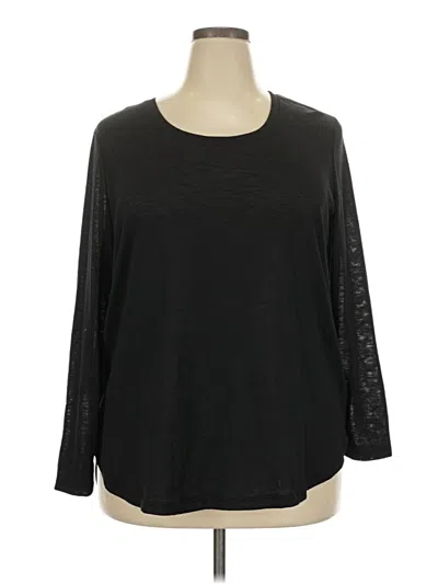 Pre-owned Faded Glory 3/4 Sleeve T-shirt In Black