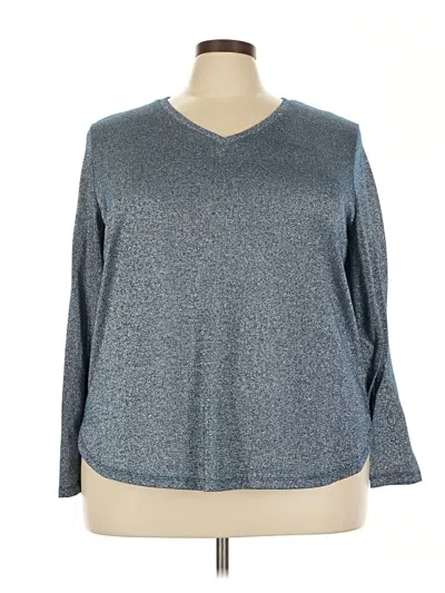 Pre-owned Faded Glory 3/4 Sleeve T-shirt In Blue