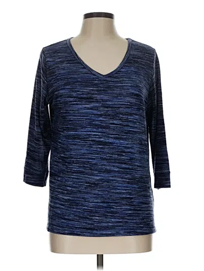 Pre-owned Faded Glory 3/4 Sleeve T-shirt In Blue