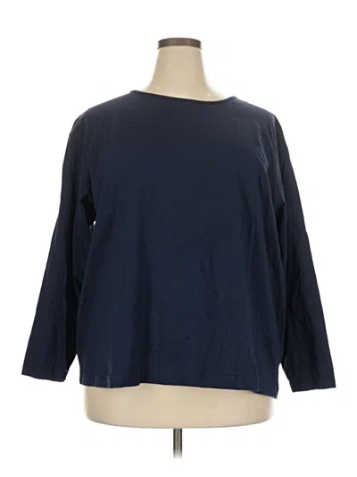 Pre-owned Faded Glory 3/4 Sleeve T-shirt In Blue