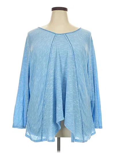 Pre-owned Faded Glory 3/4 Sleeve T-shirt In Blue