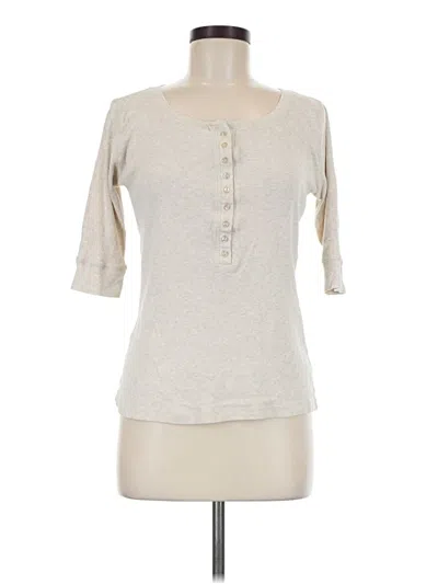 Pre-owned Faded Glory 3/4 Sleeve T-shirt In Ivory